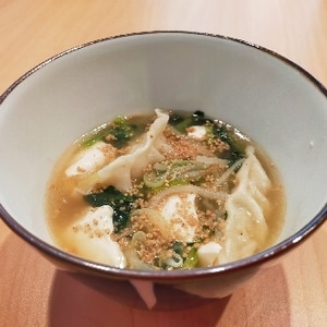 味噌ラーメン？風♪もやしとキャベツのスープ✿